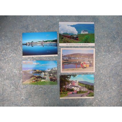 5 old Scottish (Scotland) Postcards – St. Abbs, Ullapool, Inveraray, Arrochar.