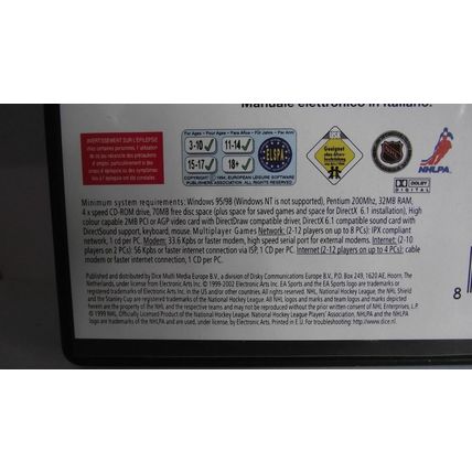 NHL 2000 Ice Hockey Game - Windows PC Game