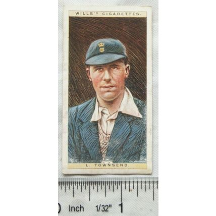 1928 Wills Cricketers No. 45 L. Townsend, Derbyshire