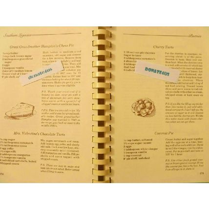 SOUTHERN LEGACIES NANCY PATTY WALKER PRIVATE PRESS COMMUNITY STYLE COOKBOOK 1986