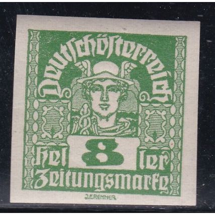 Austria 1920 Mercury 8 Heller Mint Hung SG 369a VGC