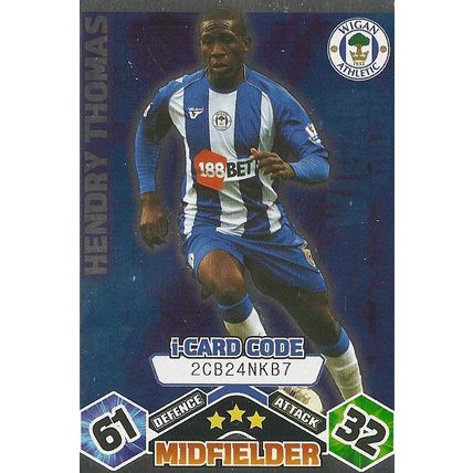 Match Attax Extra 2009/10 Collection: I-Card, Wigan Athletic - Thomas (Hendry)