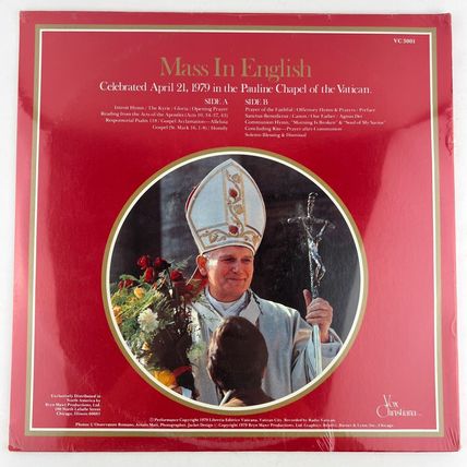His Holiness Pope John Paul II Mass In English Vinyl LP Record Album VC-3001 NEW