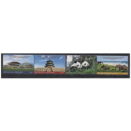 Gabon 2014 Mi. 1718/1722 Chine-Gabon coopération Faune Panda Elephants MNH**