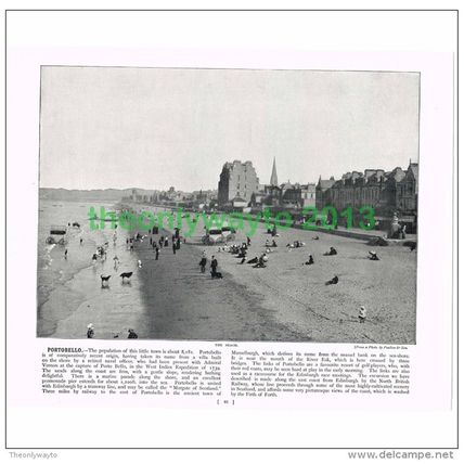 PORTOBELLO, THE BEACH, SCOTLAND, Book Illustration, c1895