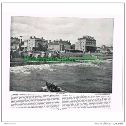 BOGNOR, THE ESPLANADE, SUSSEX, ENGLAND, Book Illustration, c1895