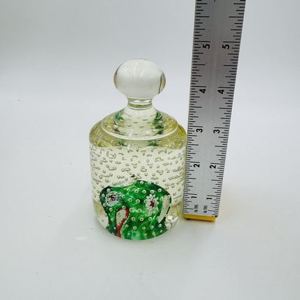 Vtg Fratelli Toso Murano Millefiori Control Bubble Art Glass Paperweight - Italy