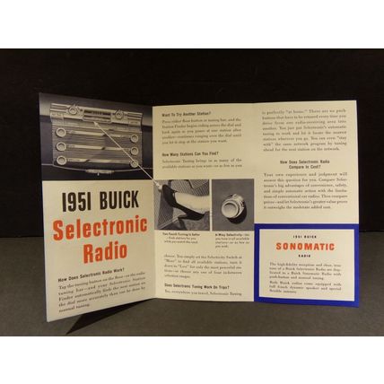 1951 Buick Selectronic Radio Sales Brochure