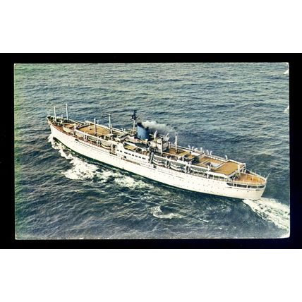 LS3814 - Europe-Canada Liner - Seven Seas - postcard