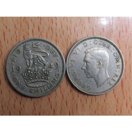 GB 1949 George V1 English 1/- Shilling Coin