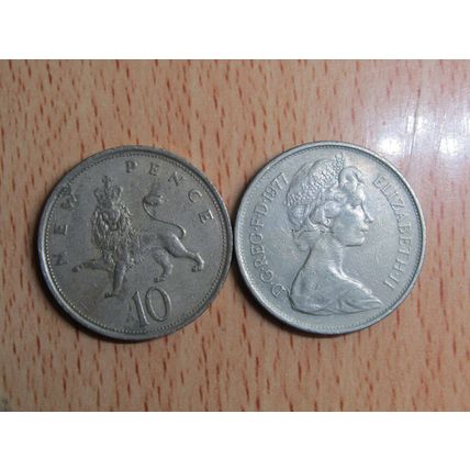 GB 1977 Elizebeth II Decimal 10p Coin