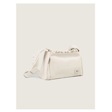Ladies' Pleated Cloud Bag Small Classy Crossbody Purse White