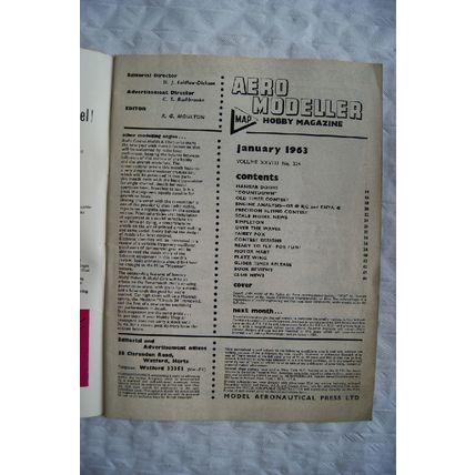 1963 Aeromodeller Magazine - January + Plan