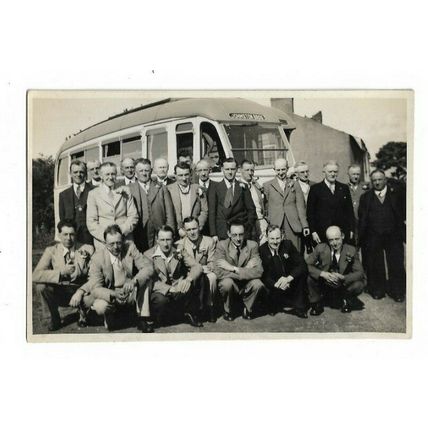 Social History. Stag/Bachelor Party, Johnson Bros Bus.RP Postcard.