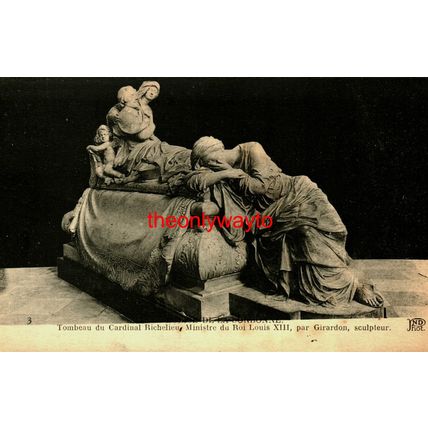 Tombeau Du Cardinal Richelieu, Eglise de la Sorbonne, France, 3 ND Phot Postcard