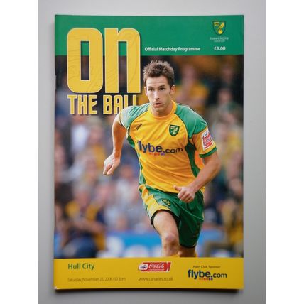 NORWICH CITY v HULL CITY Championship 25/11/2006