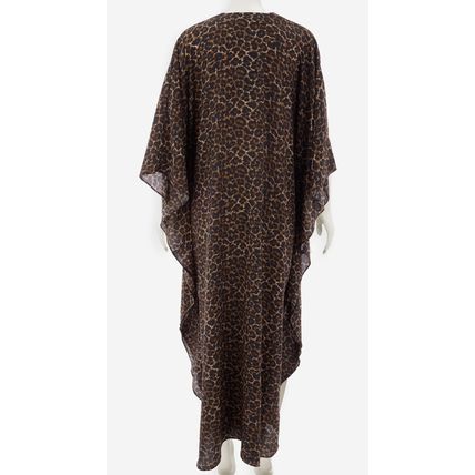 MELISSA ODABASH Beachwear Carla Cheetah Silk Long Kaftan BNWT ** Very Rare **
