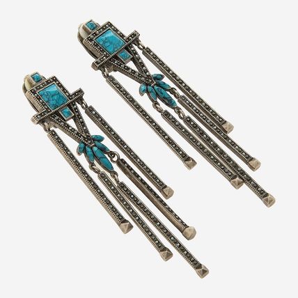 VALENTINO GARAVANI Stone Studded Drop Earrings (RARE & COLLECTABLE)