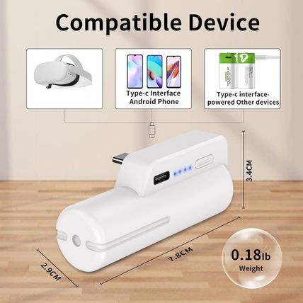 JUBOTY Battery Pack for Meta Quest 2, Fast Charging 5000Mah Lightweight Portable