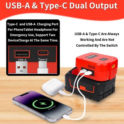 18V to 12V Step-Down Converter for Milwaukee M18 18V for Power Battery Adapter W