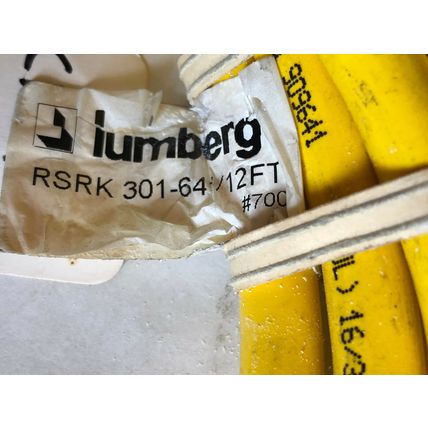 ROBOTIC RSRK 301-641/12FT, MACHINE CABLE ASSEMBLY CORDSET LUMBERG 909641,EW