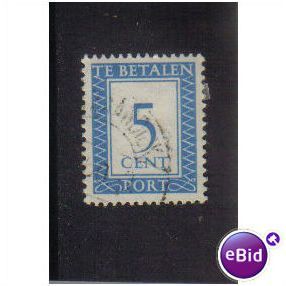 NETHERLANDS 1947 OFFICIAL 5C BLUE F/U SGD659