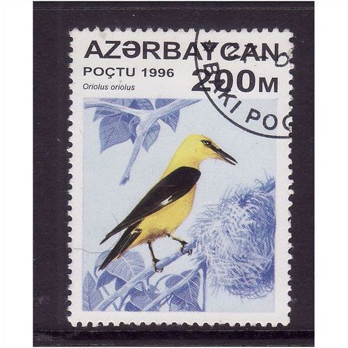 AZERBAIJAN 1996 SG328 200M GOLDEN ORIOLE FINE USED#1