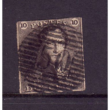 BELGIUM 1849 SG1 BROWN FINE USED