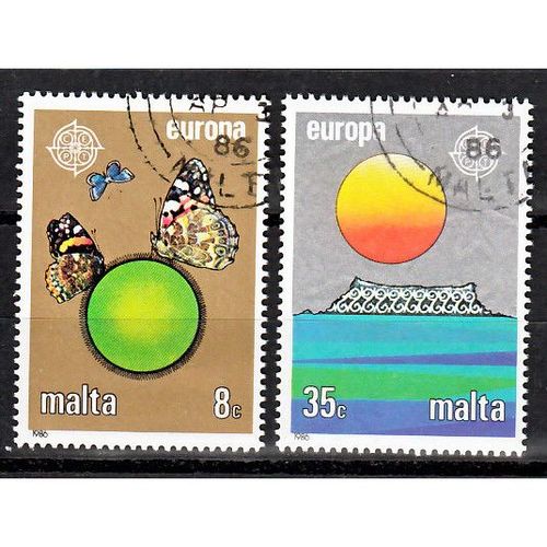 Malta Europa Cept 1986 gestempeld