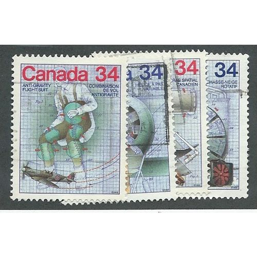 CAN 1986 SET 'CANADA DAY - SCIENCE AND TECHNOLOGY'(4v) FINE USED (EBID40-210)