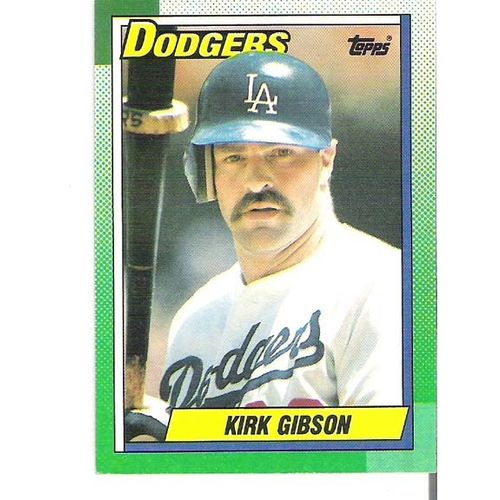 1990 Topps Kirk Gibson baseball card – 150 – NM -Dodgers