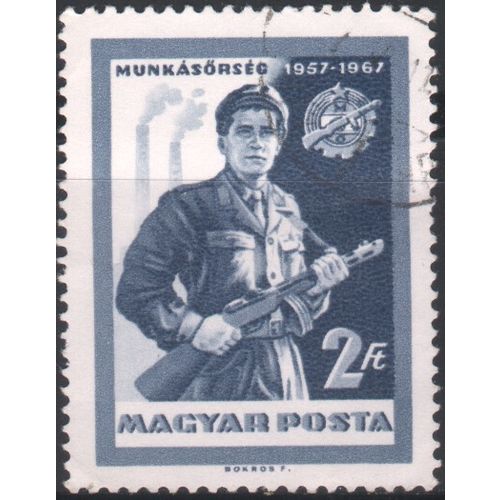 Hungary 1967 - SG2262 - 2fo blue - Militiaman - used