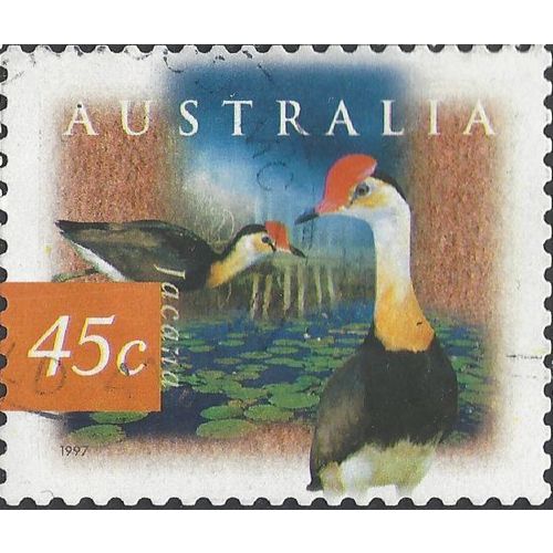 AUSTRALIA, BIRD, Jacana, orange 1997, 45c, #2