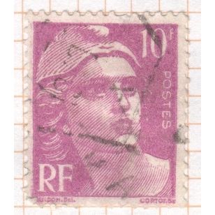 France Stamps 1947 - 10f purple "Marianne" - used
