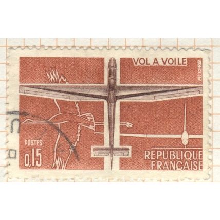 France 1962 - 0.15f brownish orange - Vol A Voile - used