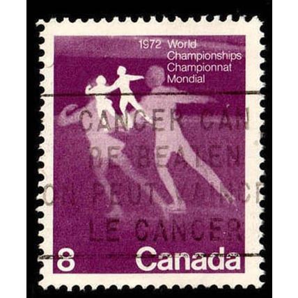 Canada 1972 Sport World Skating Championships Calgary 8c Used Stamp