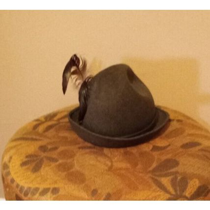 Pre-Owned Men’s Grey Oberland Wool Fedora Hat (Sz S)