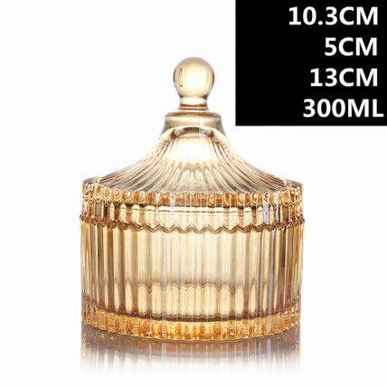 European Style Storage Jar Colorful Glass Candy Jar