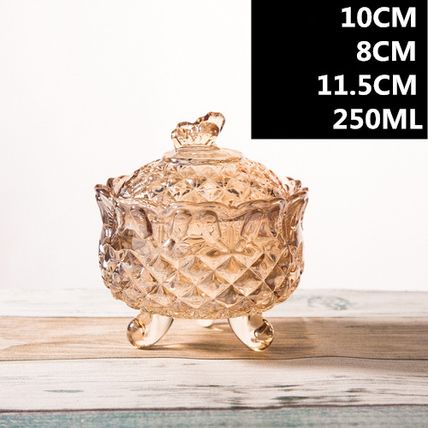 European Style Storage Jar Colorful Glass Candy Jar