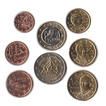 Greece 2010 - Set of 8 Euro Coins (UNC)