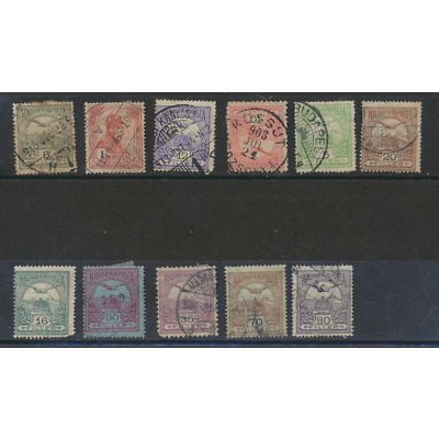Hungary Stamps, 1900's Issues, Used, 11 Different, 1 Is MH