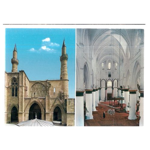 St. SOPHIA CATHEDRAL, NICOSIA.. unused postcard vgc now a Mosque