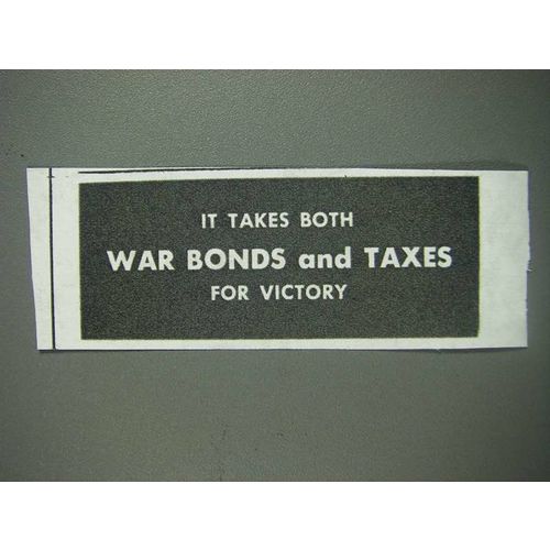 1943 U.S. War Bonds Ad - It takes both war bonds and taxes for victory