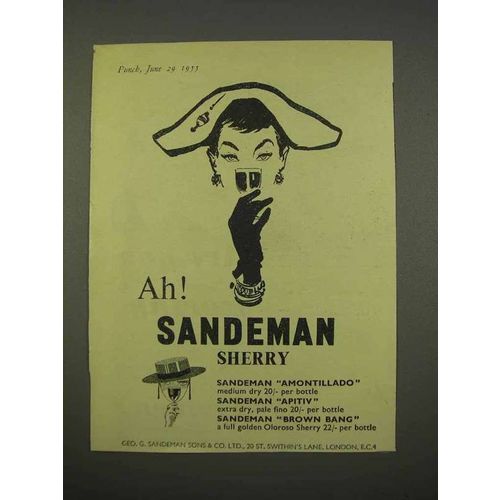 1955 Sandeman Sherry Ad