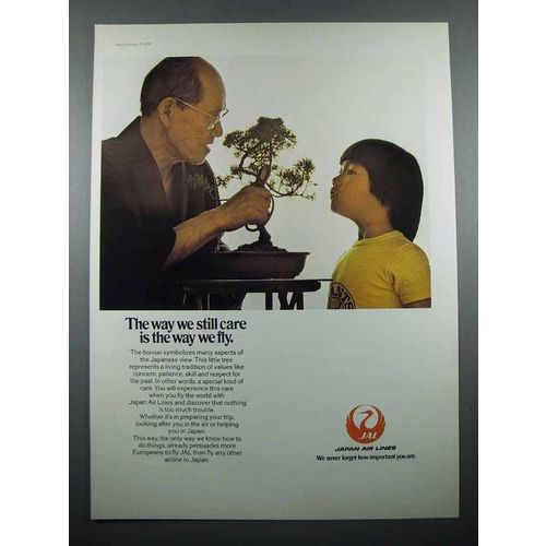 1978 JAL Air Lines Ad - The Way We Still Care