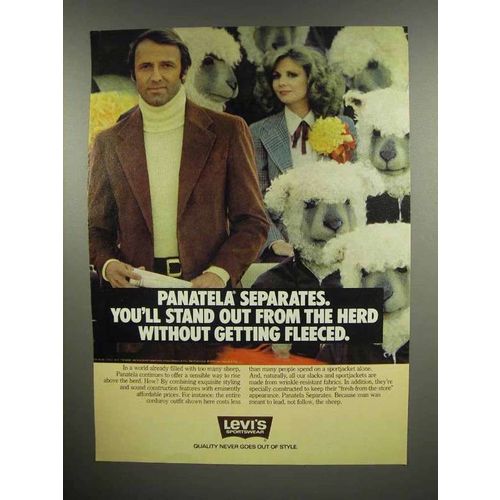 1978 Levi's Panatela Separates Clothing Ad - Fleeced
