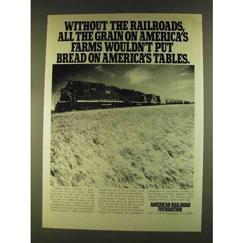 1980 American Railroad Foundation Ad - All the Grain