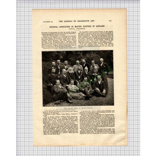 X379) Master Painters Of Scotland Tarbet Hugh McCulloch McGlashan - 1894 Article