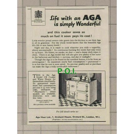 C2305) Aga Advert SMALL - 1948 Clip