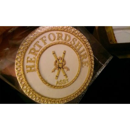 Masonic Full Dress Apron Badge - Province of Hertfordshire - Ass DC